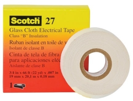 3M 7000033352 Scotch 27, стекловолоконная электроизоляционная лента