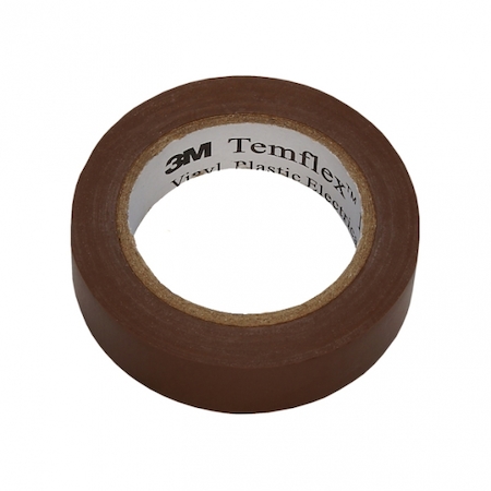 3M 7000062617 Temflex 1300, коричневая, универсальная изоляционная лента, 15мм х 10м х 0,13мм