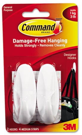 3M 7000038131 3М™ Command 17081 Дизайнерский крючок белый средний (2шт.) 