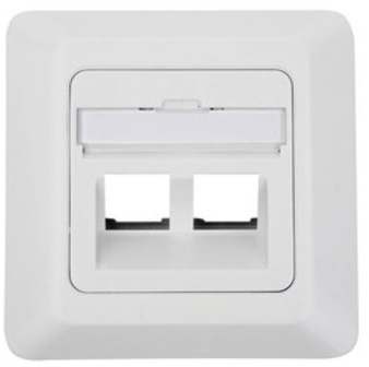 3M 7000078792 Лицевая панель угловая для розеточного модуля RJ-45 Volition®, 2-порт,45х45, белая