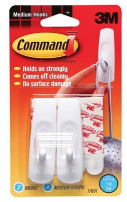 3M 7000038128 3М™ Command 17001 Крючок белый средний (2шт.) 