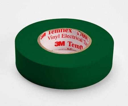3M 7000062622 Temflex 1300, зеленая, универсальная изоляционная лента, 19мм х 20м х 0,13мм