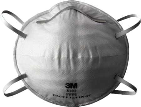 3M 7000039804 Полумаска модель 8101 класс защиты FFP1 NR D. (4 ПДК). Купольный.720шт/кор