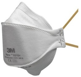 3M 7000034718 AURA  9310+ фильтрующая полумаска для защиты от аэрозолей 1-й степени защиты. До 4 ПДК