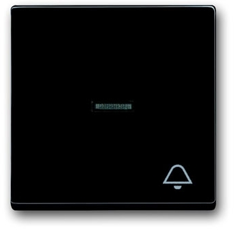 ABB 1751-0-2932 Клавиша для механизма 1-клавишного выключателя/переключателя/кнопки, с прозрачной линзой и символом "ЗВОНОК", серия solo/future, цве антрацит