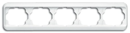 ABB 1754-0-2932 Рамка 5-постовая, горизонтальная, серия alpha nea, цвет белый глянцевый
