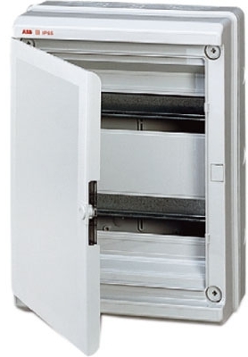 ABB 12734 EUROPA IP65 бокс настенный 24М непрозр.дверь серый