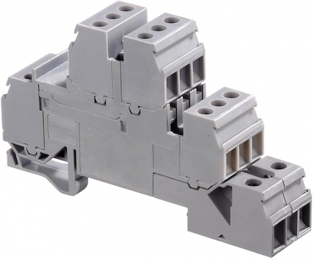 ABB 1SNA290320R1300 Клемма D4/6.LNTP6.L, пружинная 4мм.кв. многоуровневая, 4 проходных цепи