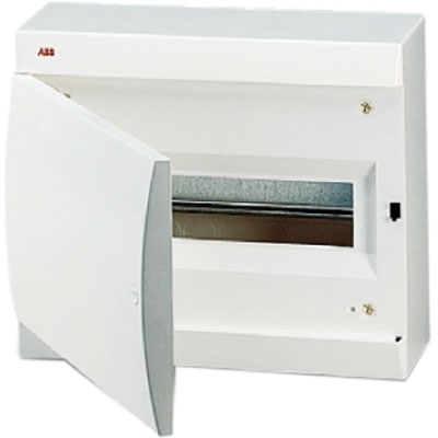 ABB 122420008 UNIBOX бокс настенный 12М непрозр.дверь белый (с клемм)