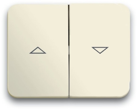 ABB 1751-0-2581 Клавиша для механизма выключателя жалюзи 2000/4 U и 2020/4 US, с маркировкой, серия alpha nea, цвет слоновая кость