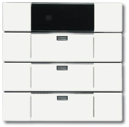 ABB 6135-0-0141 6129-884-101 Сенсор 3-х клавишный с ИК-приемником, FM, белый бархат