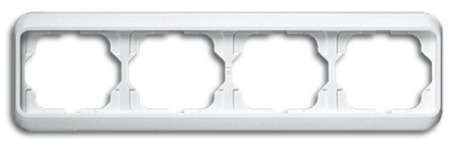 ABB 1754-0-2908 Рамка 4-постовая, горизонтальная, серия alpha nea, цвет белый глянцевый