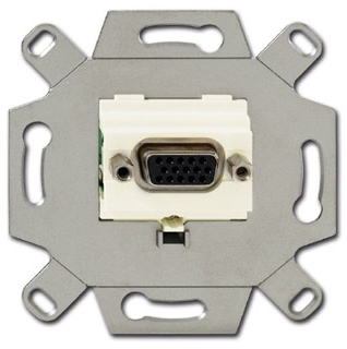 ABB 0230-0-0424 Механизм VGA-розетки/разъёма, D-type, Full HD, 15 полюсов, цвет слоновая кость