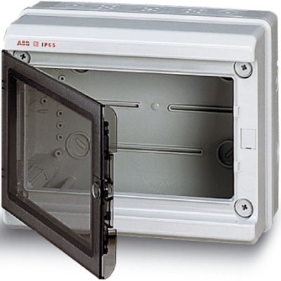 ABB 12792 EUROPA IP65 бокс настенный 275х220х140мм ШхВхГ прозр.дверь серый