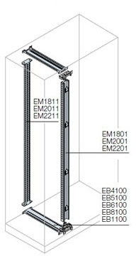 ABB EM2011 Стойка задняя для каб.секции H=2000мм