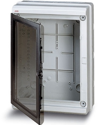 ABB 12794 EUROPA IP65 бокс настенный 275х370х140мм ШхВхГ прозр.дверь серый