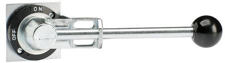 ABB 1SCA022071R3270 Black. IP65, NEMA 1, 3R, 4, 4x, 12, ON-OFF indication, padlockable with 3 padlocks in OFF- position, door inter-lock in ON- position, door drilling is shown in the handles´dimension drawings.