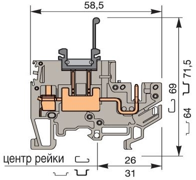 ABB 1SNA115770R0200 Клемма MA2,5/5.SFA-CPE винт 2,5мм.кв.