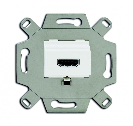 ABB 0230-0-0431 Механизм HDMI-розетки/разъёма, HDMI-type A, Full HD, 20 полюсов, цвет альпийский белый