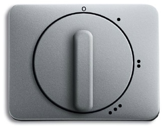 ABB 1710-0-3466 Плата центральная (накладка) с поворотной ручкой для переключателя на 3 положения 2710 U, серия alpha exclusive, цвет титан