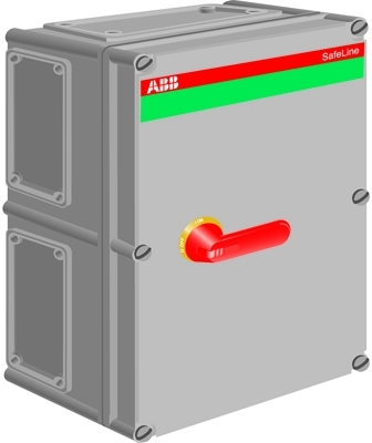 ABB 1SCA022280R1040 Рубильник в боксе OT125EFCC3A до 125А(АС23) 3-х полюсный, 1НО+1Н З доп. контакт, красно-желтая ручка, нет фланец II