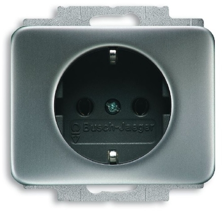 ABB 2011-0-3764 Розетка SCHUKO 16А 250В, серия alpha exclusive, цвет титан