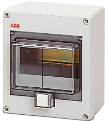 ABB 12646 EUROPA IP55 бокс настенный 6М прозр.дверь серый
