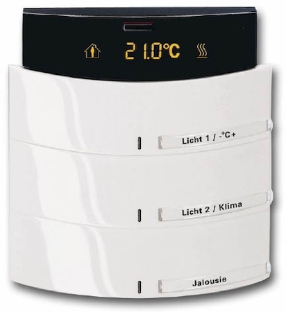 ABB 6300-0-1218 6326-24G-101 Сенсор 3-х клавишный с терморегулятором triton белый гл.