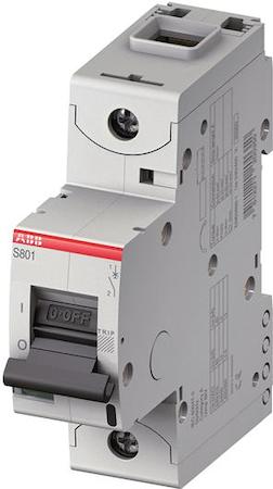 ABB 2CCS891001R0804 S801N-C80 High Performance Circuit Breaker - S800N - Number of poles 1 - Tripping characteristic C - Rated current 80A - Cage terminal