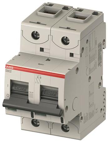 ABB 2CCS892001R0804 S802N-C80 High Performance Circuit Breaker - S800N - Number of poles 2 - Tripping characteristic C - Rated current 80A - Cage terminal