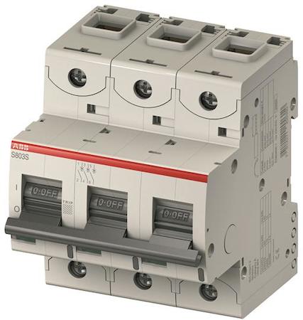 ABB 2CCS862002R0841 S802S-D125-R High Performance Circuit Breaker - S800S - Number of poles 2 - Tripping characteristic D - Rated current 125A - Ring tongue terminal