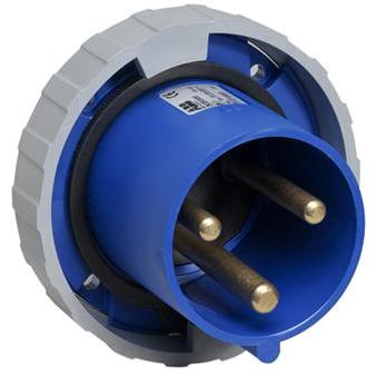 ABB 2CMA168109R1000 Inlet, panel mounting, 6h, 63A, IP67, unified flange, straight, 3P+E