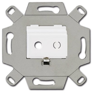 ABB 0230-0-0459 Адаптор/суппорт для TRS-разъёмов, mini-jack 3.5 мм, аудио, цвет альпийский белый