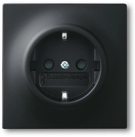 ABB 2011-0-3886 Розетка SCHUKO 16А 250В, серия impuls, цвет чёрный бархат