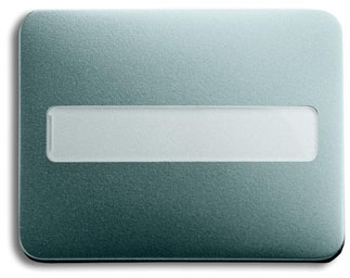 ABB 1751-0-2833 Клавиша для механизмов 1-клавишных выключателей/переключателей/кнопок, с полем для надписи, серия alpha exclusive, цвет титан