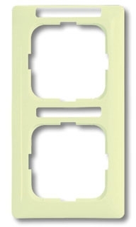 ABB 1754-0-4094 Рамка 2-постовая, вертикальная, с полем для надписи, серия Busch-Duro 2000 SI linear, цвет слоновая кость
