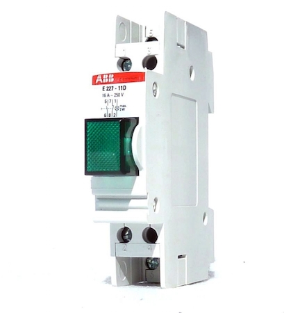 ABB 2CCE110830R0011 Кнопочный выкл. с подсветкой 1NO + 1NC зеленый без фиксации E227-11D