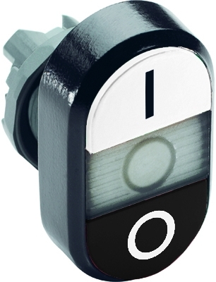 ABB 1SFA611135R1108 White/Black Modular Double Pushbutton