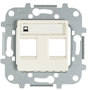 ABB 2218.2 BM Накладка для 2-х суппортов/разъёмов типа 2017... и/или 2018..., 2-модульная, серия Stylo/(Re)stylo, цвет слоновая кость