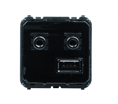 ABB 9368.3 Механизм (блок) медиа-комбайна с USB входом, 3.5мм minijack аудио-входом и выходом, ЦАП и модулем Bluetooth