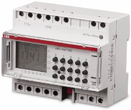 ABB GHQ6050060R0001 FW/S 4.5 Таймер годовой 4-х канальный (адаптирован для DCF 77) MDRC