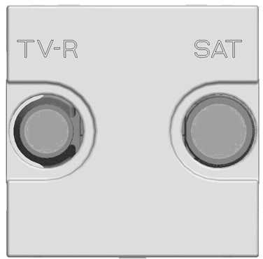 ABB N2251.8 CV Розетка TV-R-SAT проходная с накладкой, серия Zenit, цвет шампань