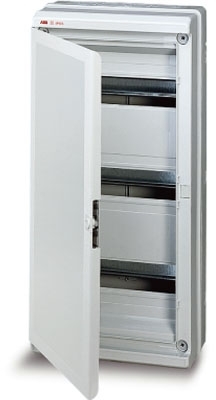 ABB 12736 EUROPA IP65 бокс настенный 36М (3х12) непрозр.дверь серый