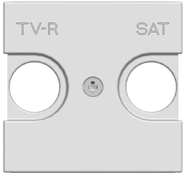 ABB N2250.1 BL Накладка для TV-R-SAT розетки, 2-модульная, серия Zenit, цвет альпийский белый
