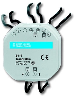 ABB 6410-0-0302 Реле разделительное для механизма управления жалюзи 6411 U, 6411 U/S и 6454 U-10x