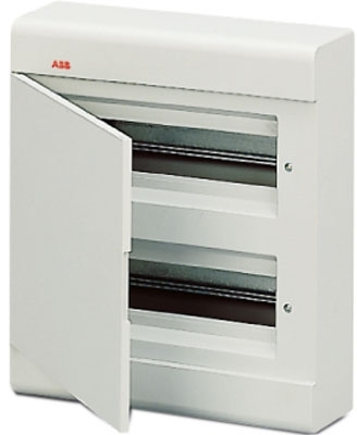 ABB 12454 EUROPA бокс настенный 24М непрозр.дверь серый