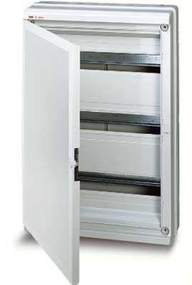 ABB 12738 EUROPA IP65 бокс настенный 54М непрозр.дверь серый