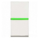 ABB N2101.5 BL Механизм 1-клавишного 1-полюсного выключателя с клавишей с контрольной подсветкой, 1-модульный, серия Zenit, цвет альпийский белый