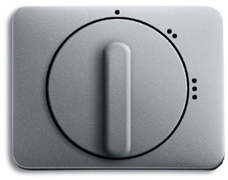 ABB 1710-0-3467 Плата центральная (накладка) с поворотной ручкой для переключателя на 3 положения 2710/1 U, серия alpha exclusive, цвет титан