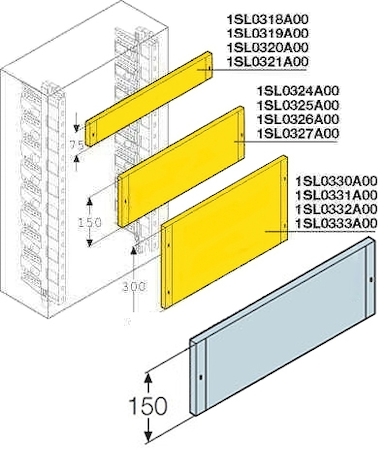 ABB 1SL0324A00 BLANK PANEL H150-SIZE 1